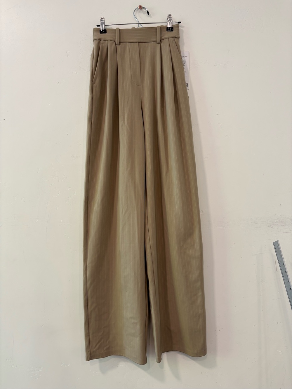New Lululemon Daydrift HR Wide-Leg Trouser Size XXS Tall Sheer Oak/Light Ivory